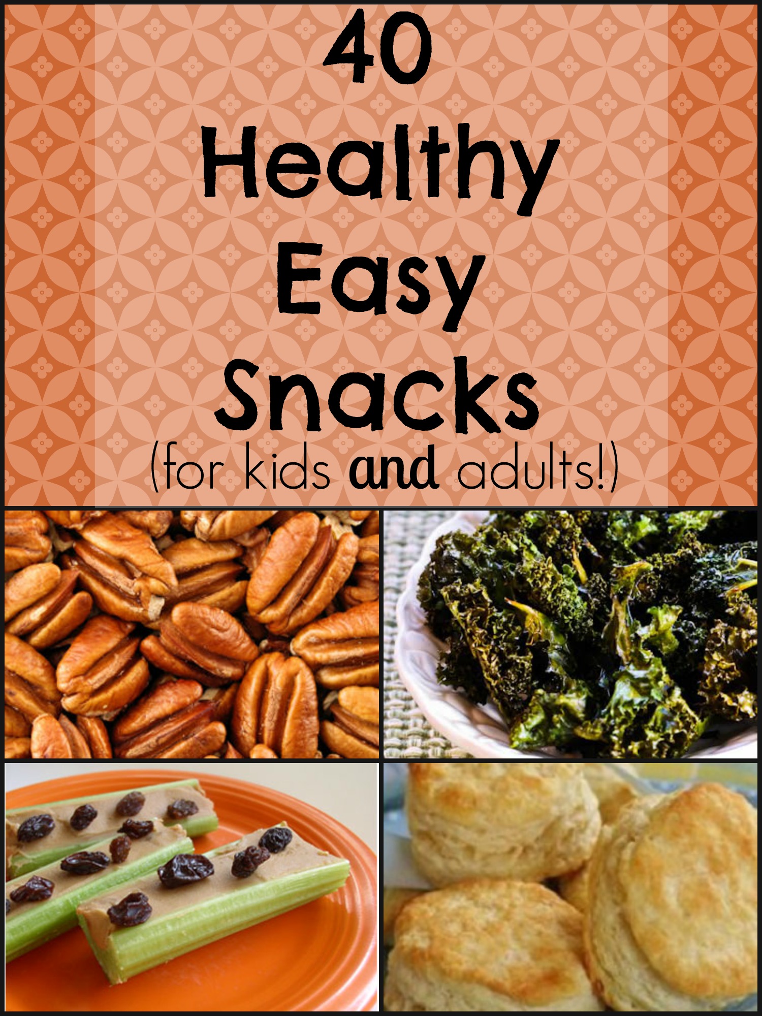 40 Healthy Easy Snacks {for kids and adults!}