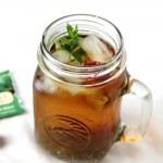 Iced Mint-Raspberry Tea with Chia Seeds