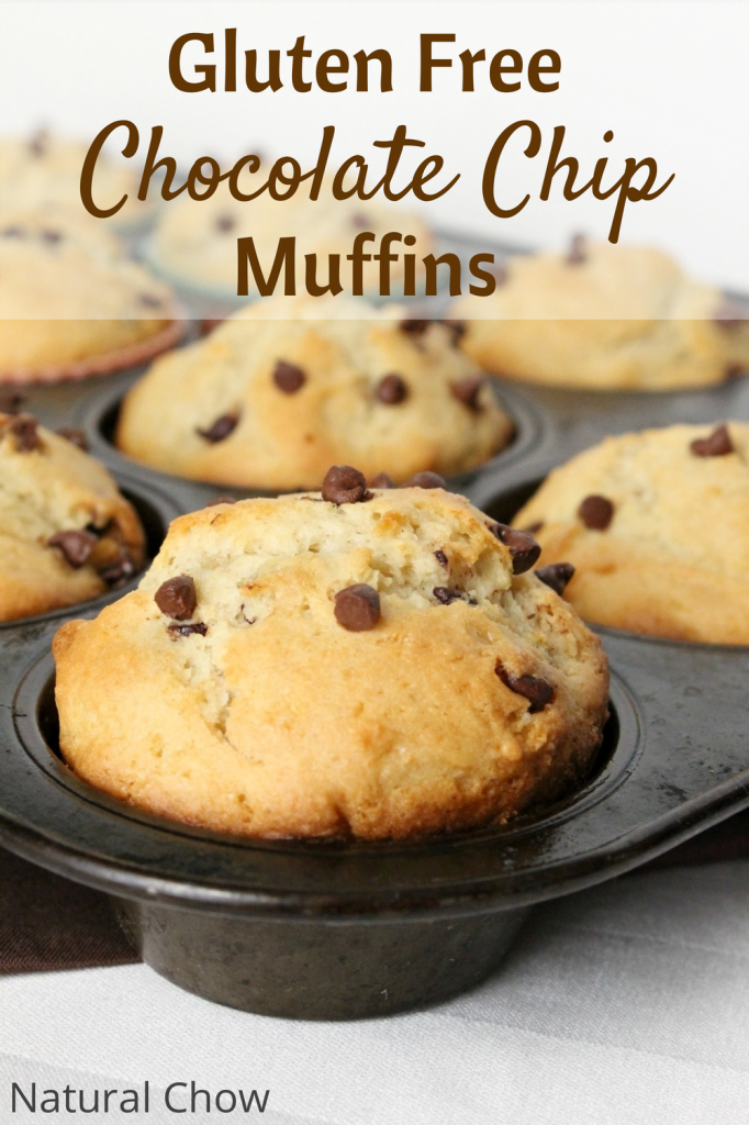 Gluten Free Chocolate Chip Muffins | Natural Chow | http://naturalchow.com