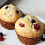 Healthy Blueberry Cranberry Muffins