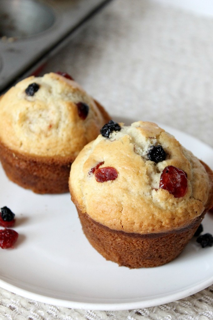 Healthy Blueberry Cranberry Muffins | Natural Chow