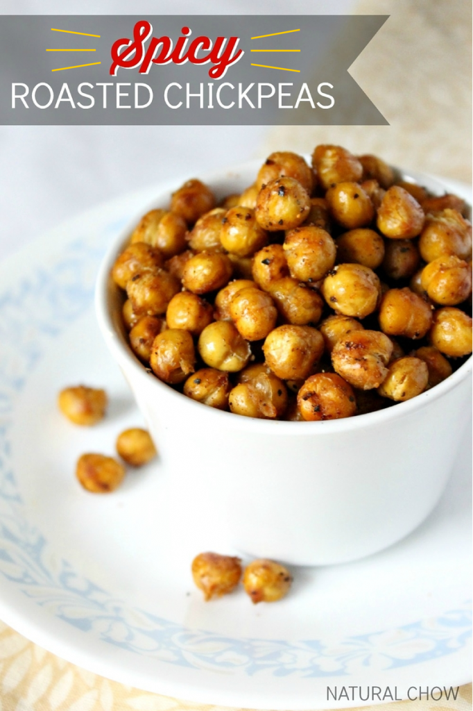 Spicy Roasted Chickpeas | Natural Chow | http://naturalchow.com