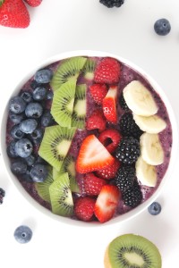 This beautiful, colorful, fruity triple berry coconut acai bowl is the perfect way to start your day! It's vegan, healthy, and it has freeze-dried acai powder in it, a superfood loaded with antioxidants and essential amino acids.