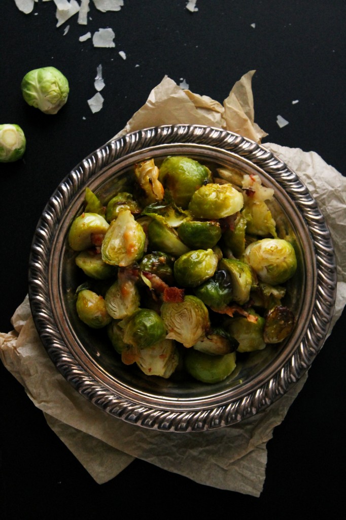 These crispy, savory Roasted Bacon Parmesan Brussels Sprouts are a flavor explosion! Made with 4 basic ingredients, this dish makes for a perfect, healthy side that's sure to please any crowd.