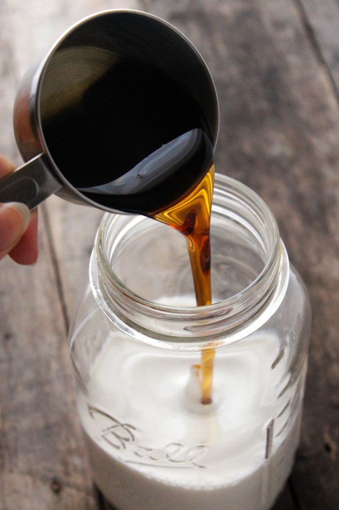 This homemade hazelnut coffee creamer only takes 5 minutes to make and is such a kitchen staple! Made with 3 simple ingredients, it's so much healthier than storebought creamer.