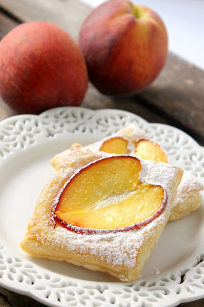 These Peaches and Cream Pastries are a beautiful treat with the perfect balance of tart and sweet flavor. 