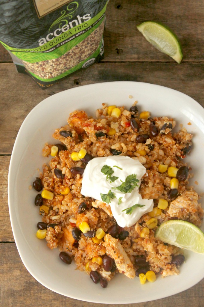 This Southwest Chicken Quinoa Bowl is so easy to make and is a healthier take on a classic Southwest recipe!